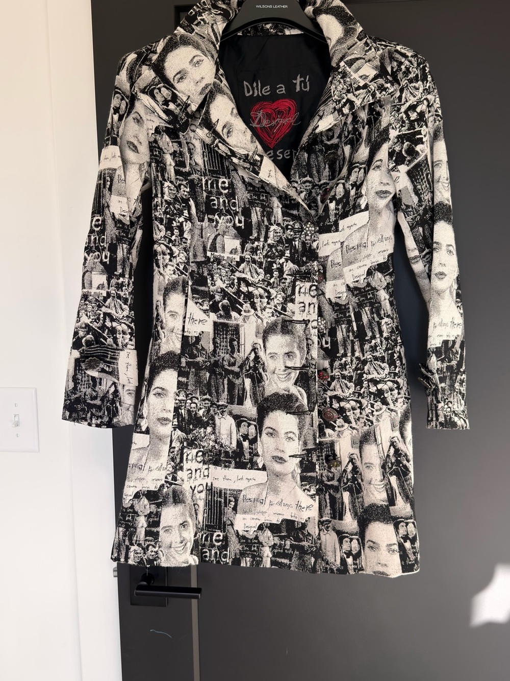 Desigual Vintage Graphic Photo Collage Coat